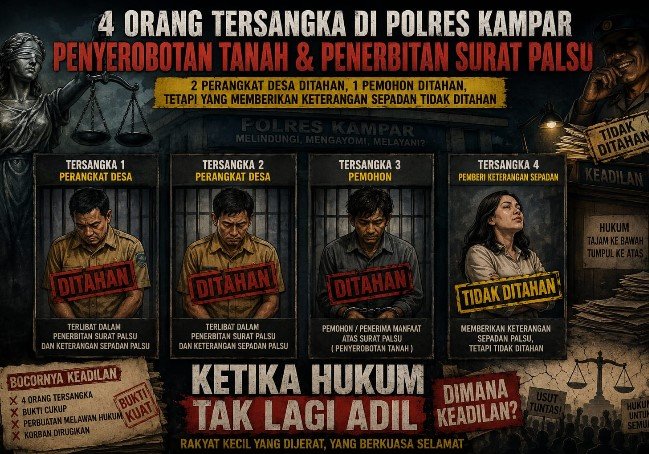 Pelayanan Masyarakat Berujung Penahanan, Perangkat Desa Di Ditangkap Polres Kampar, Satu Orang Masih Bebas