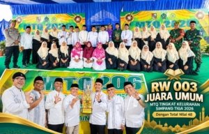Sukses Di Laksanakan, RW 003 Raih Di Juara Umum MTQ Tingkat Kelurahan Simpang Tiga